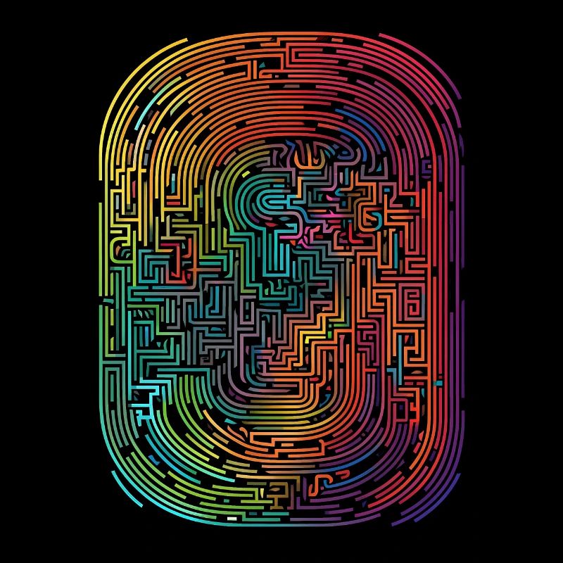 Cool, Surreal Rainbow Maze Tubes