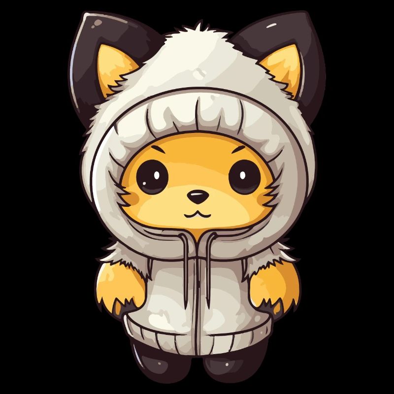 Fuchs Winter Comic Niedlich