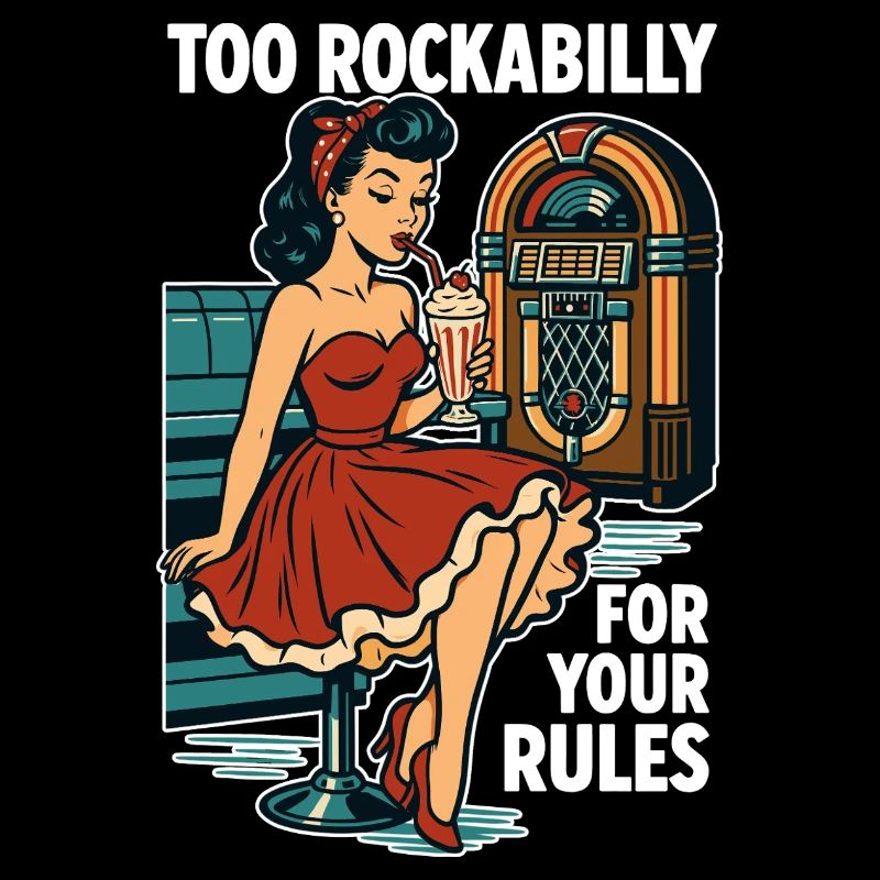 Rockabilly Rebellin 50s Diner Jukebox Retro