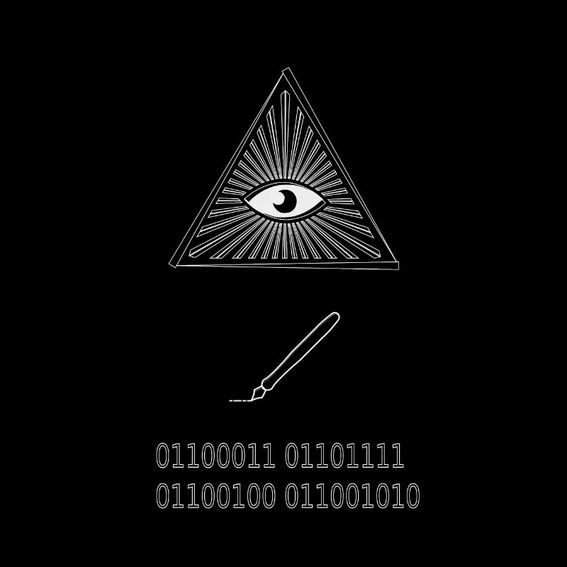 Auge schreiben Code Computer Programmierer Hipster Geek