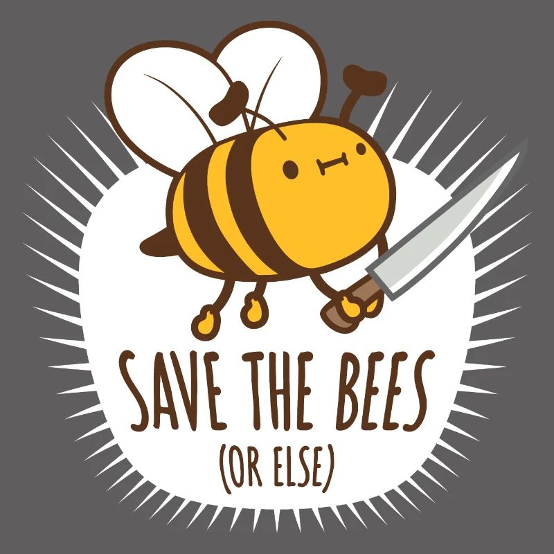 Save The Bees Or Else Knife Fun Cute Bee Beekeeper