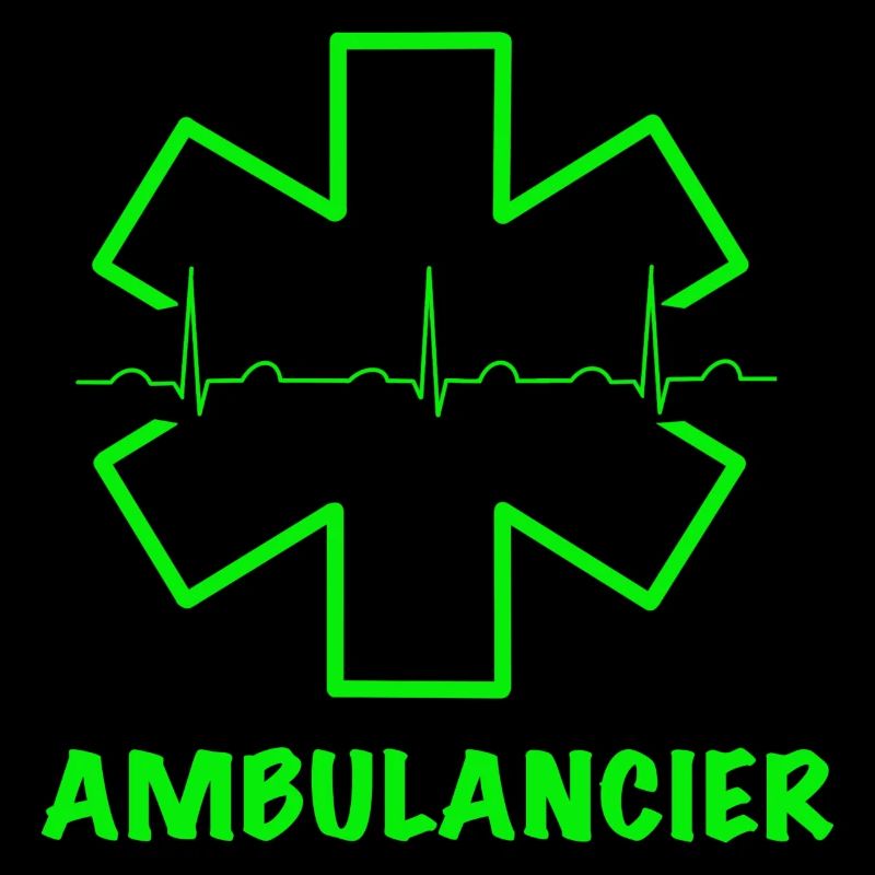 Ambulancier vert fluo