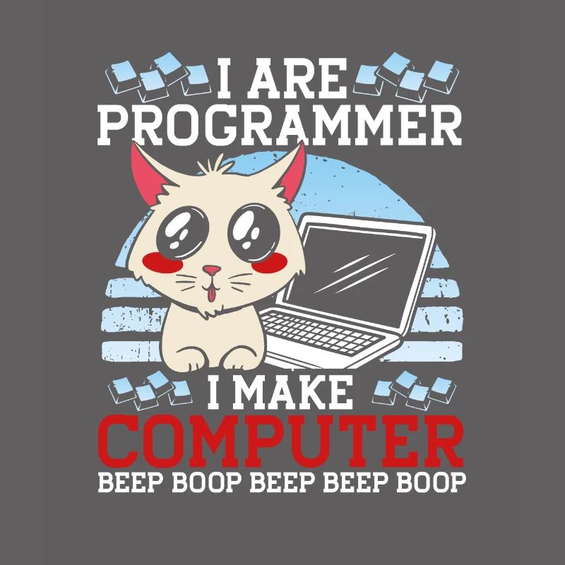 I Are Programmer Funny Cat Coder Computer Kitty