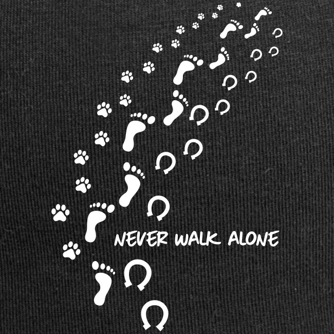 Vorschau: never walk alone hund pferd - Jersey-Beanie