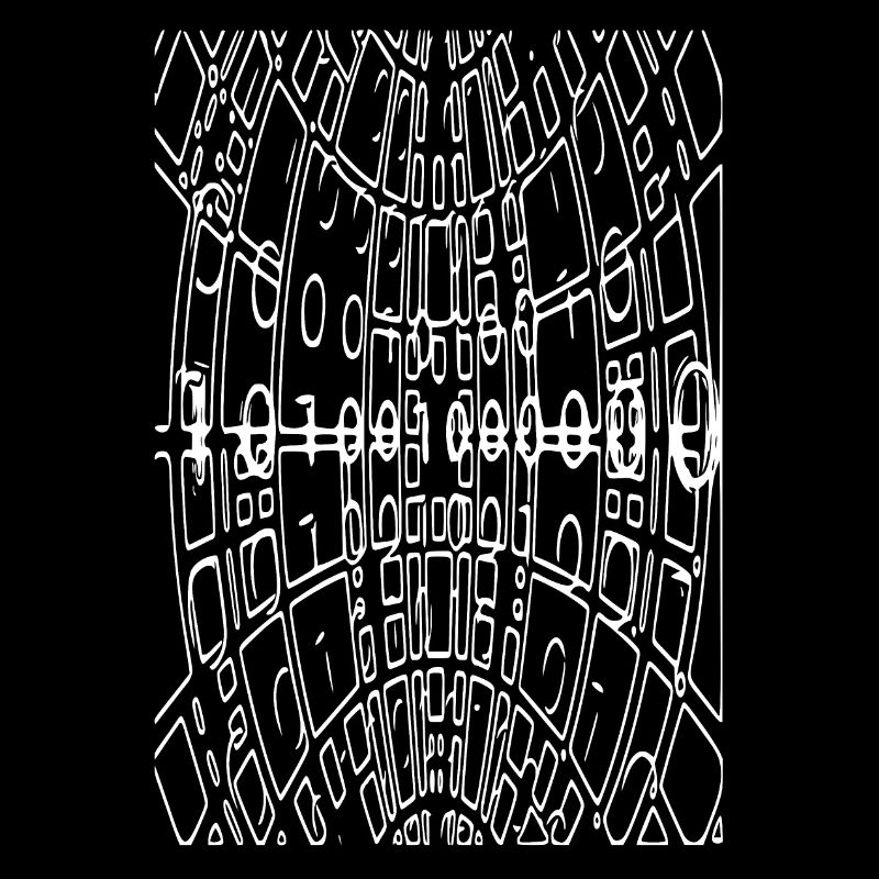 Code binaire Abstrait (blanc)