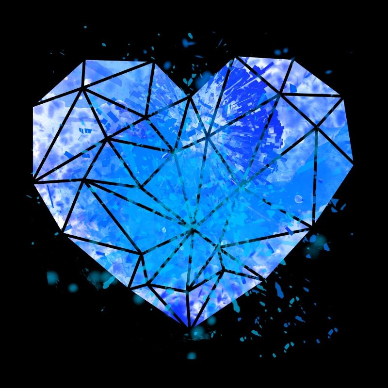 Herz Explosion (blau)