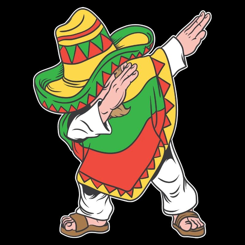 Dabbing Mexican Poncho Cinco de Mayo Fiesta Gift