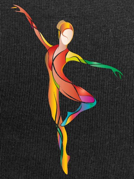 ballerine dansante aux couleurs vives