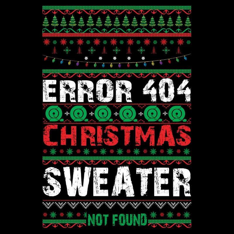 Error 404 Christmas Sweater Not Found Computer