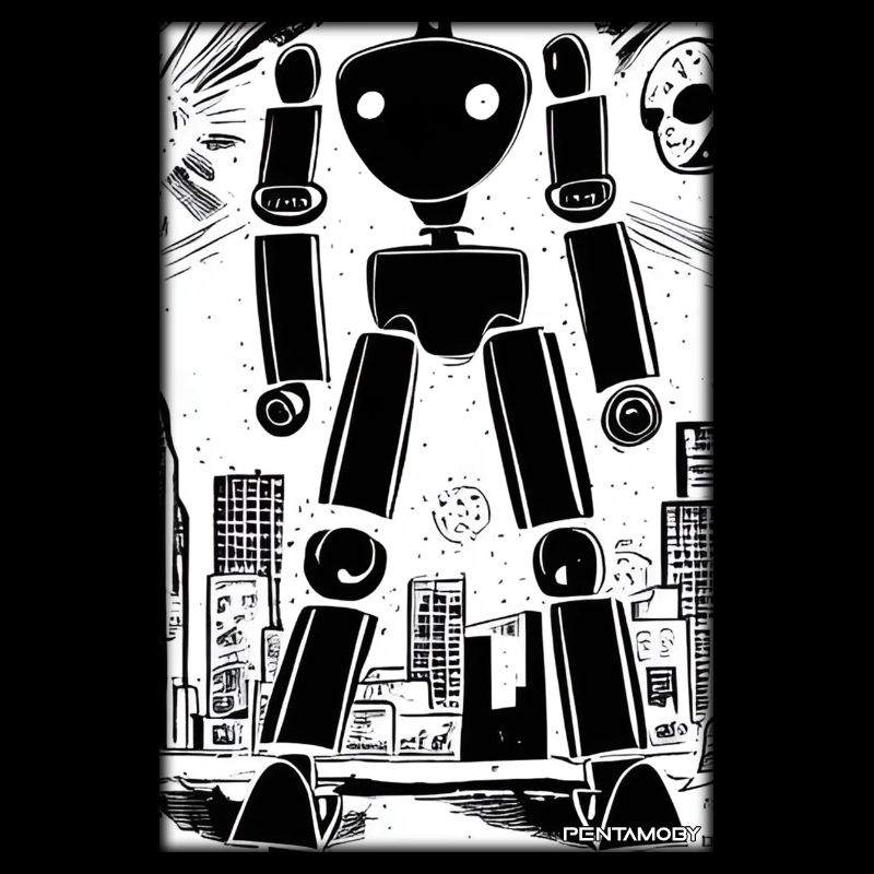 Roboter Comic Zukunft Cyborg Maschine Technik