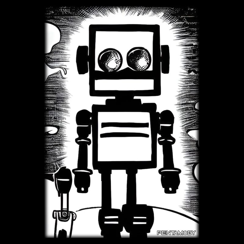 Roboter Comic Zukunft Cyborg Maschine Technik