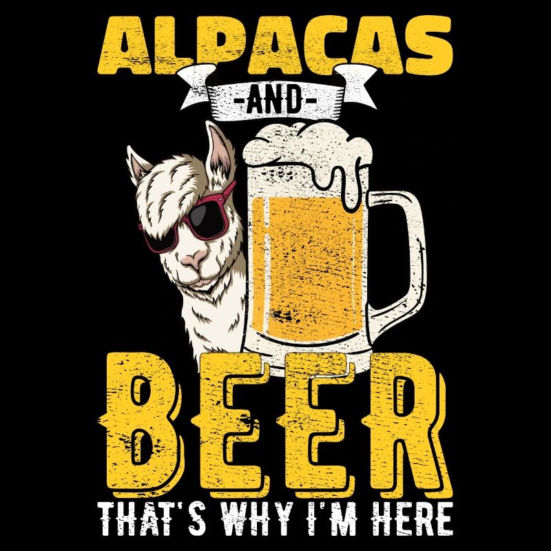 Alpakas Bier Alkohol Spruch Geschenk
