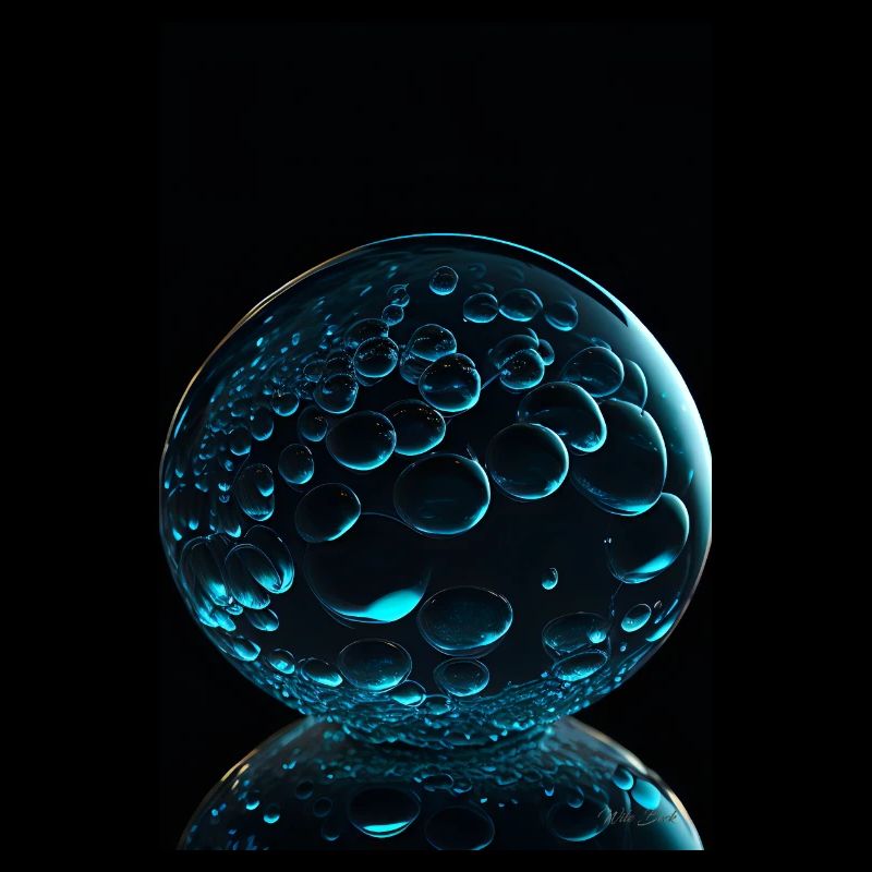 Bubbles in a bubble cyan 2