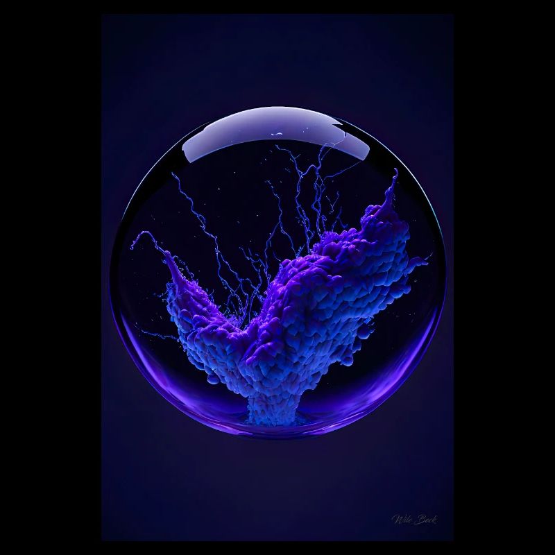 Clouds in a bubble purple 1