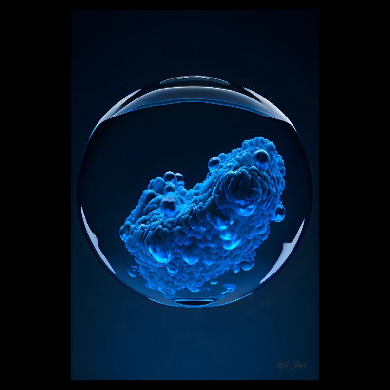 Clouds in a bubble blue 1