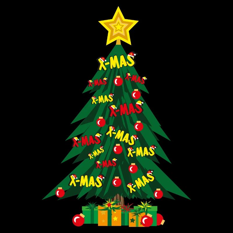 Weihnachtsbaum mit viel Liebe und Stern.