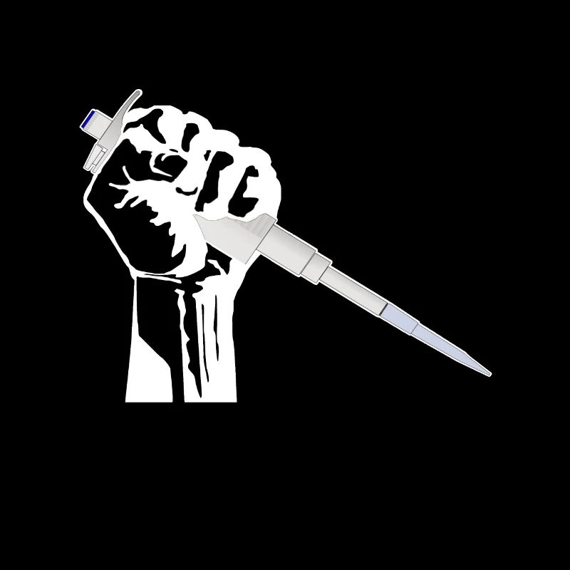 Arbeiter Faust mit Pipette - Nerd Wissenschaft w