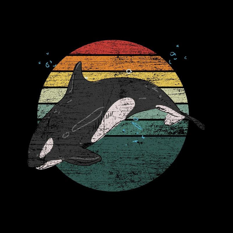 Retro Orca Killerwal Geschenkidee