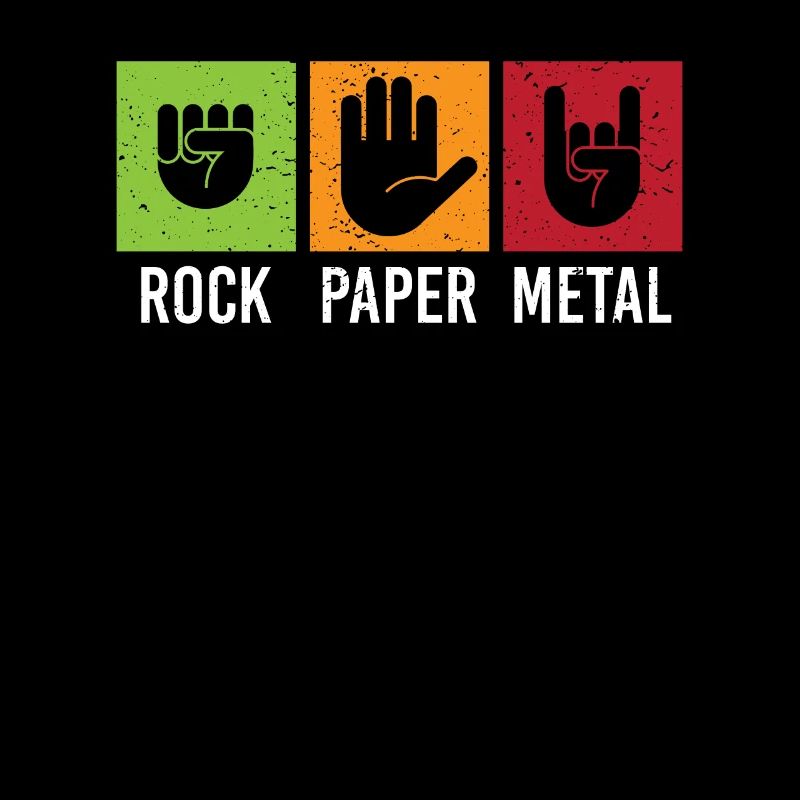papier de roche ciseaux en métal mains de jeu de papier de roche