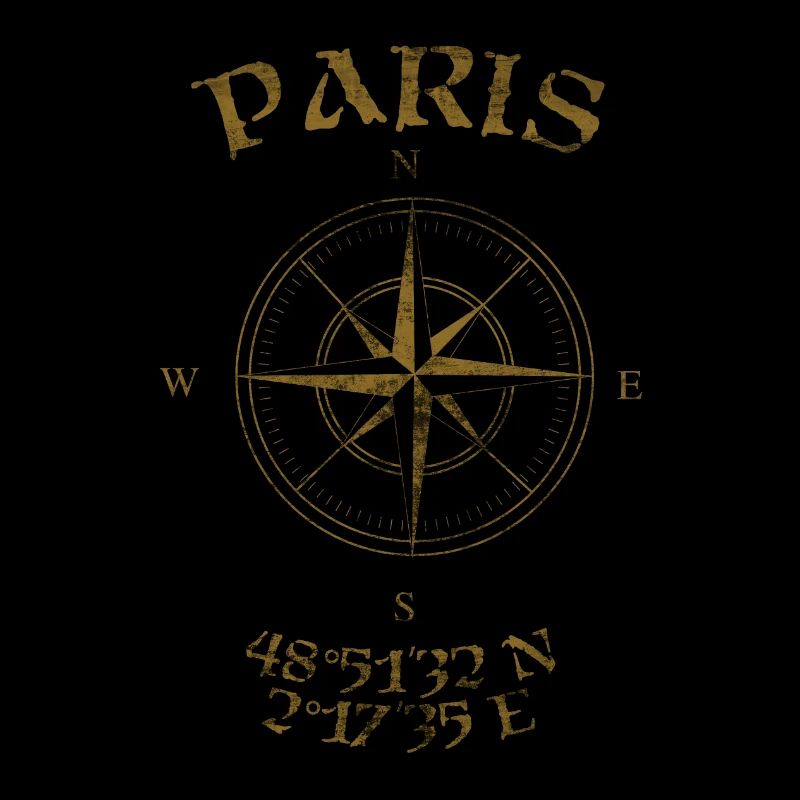 Compass GPS coordinates Paris