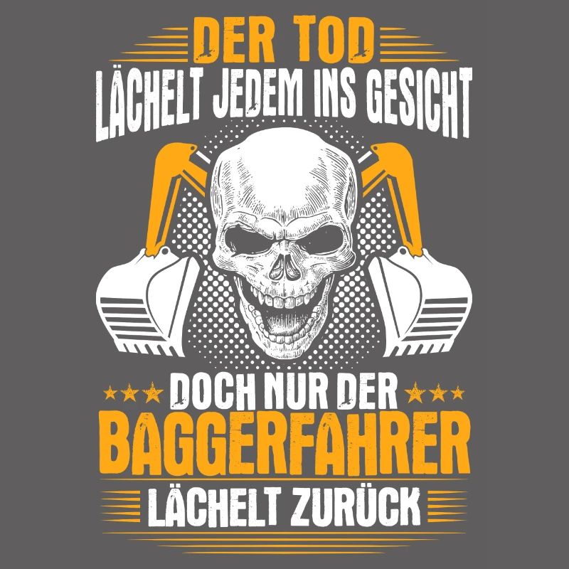 Baggerfahrer Baggerführer Lächeln Geschenk Bagger