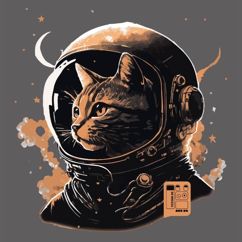 spacecat beige vector