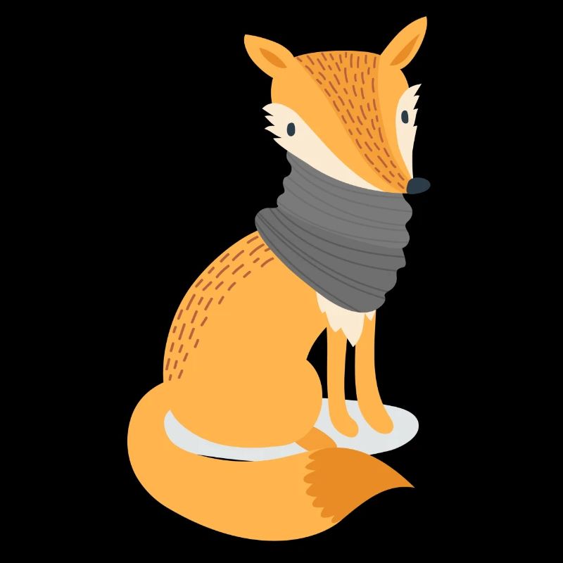 Renard avec écharpe