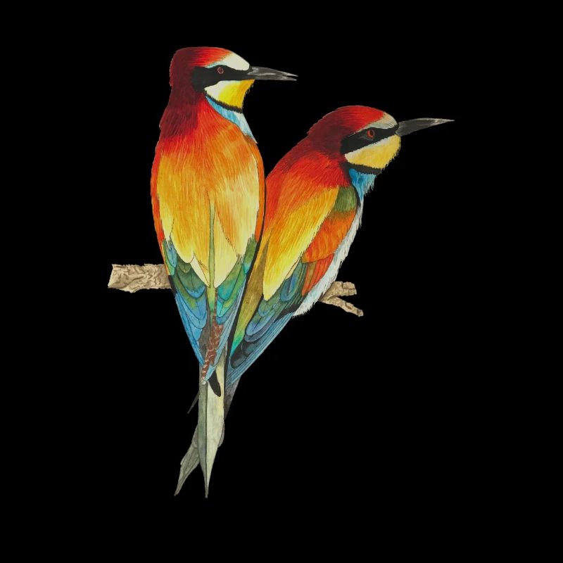 Guêpiers Oiseaux Oiseau de paradis Merops apiaster