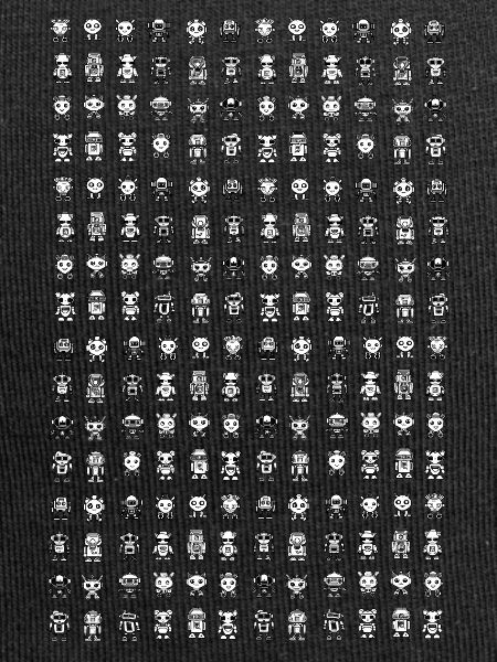 Robot black and white