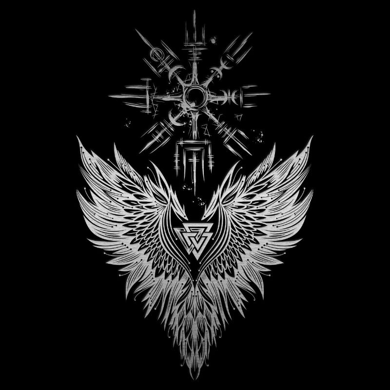 Corbeau Odin Vegvisir Valknut