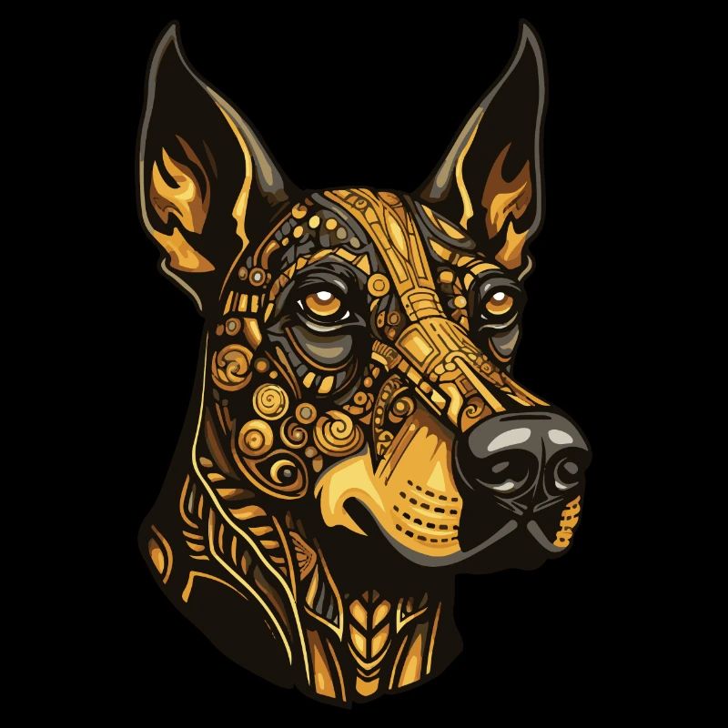 Portrait de chien doberman