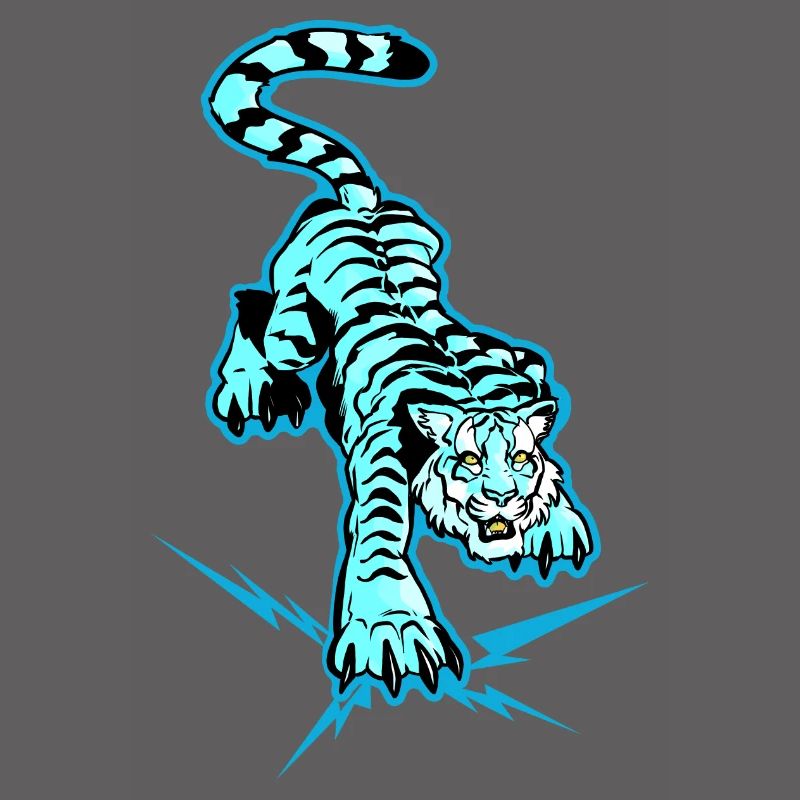 Tiger and Slice Under the Paws (Blue Version)
