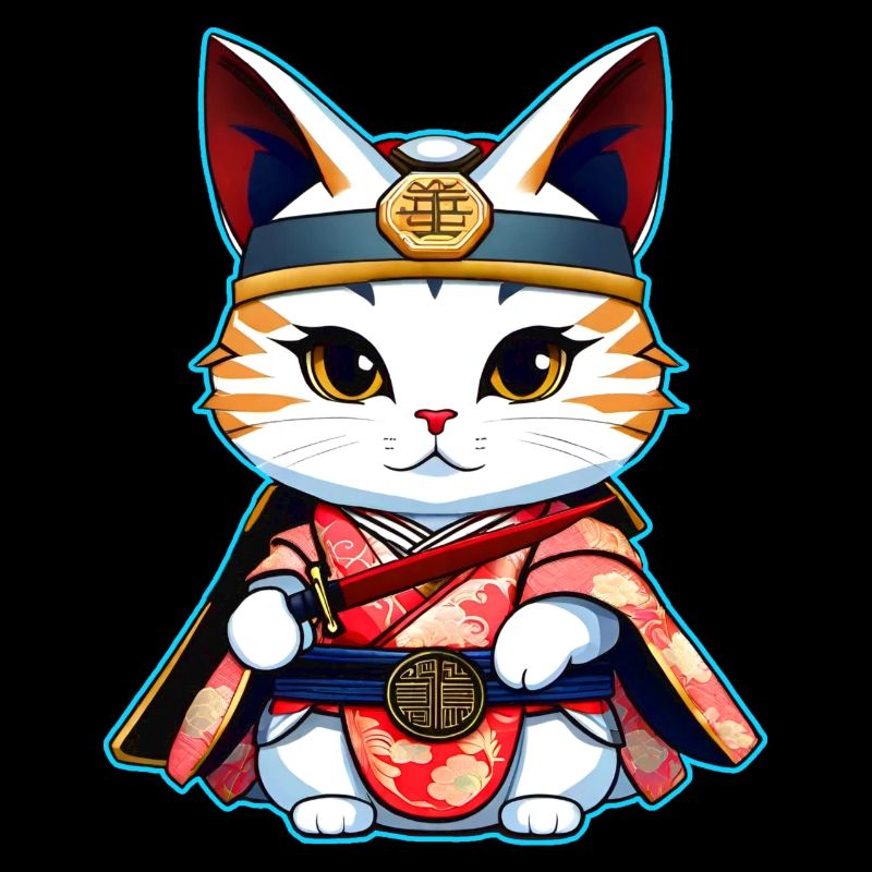 Niedliche Samurai Katze
