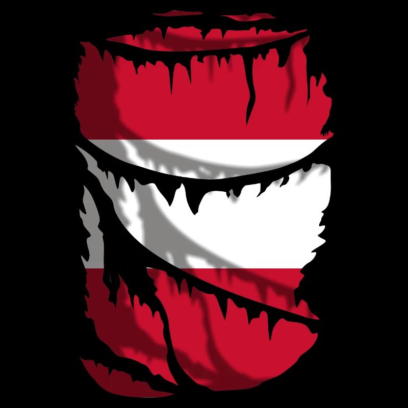 Flagge Österreichs, zerbrochener oder zerrissener Stoffeffekt