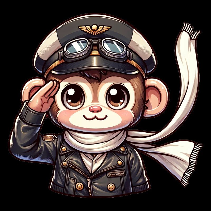 Pilote de singe mignon