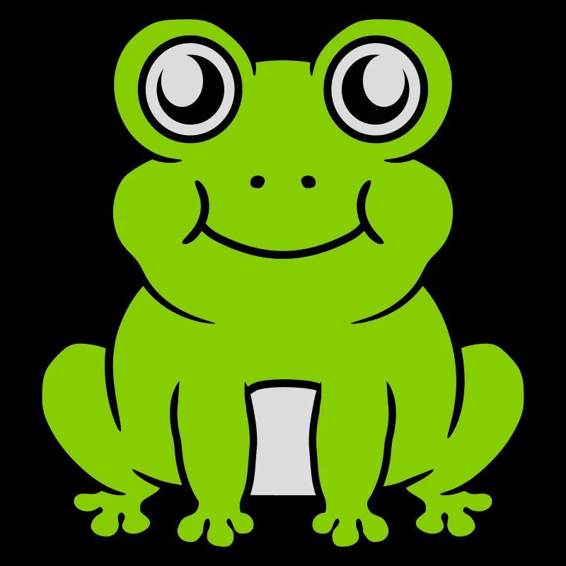 Comic sweet frog sitting