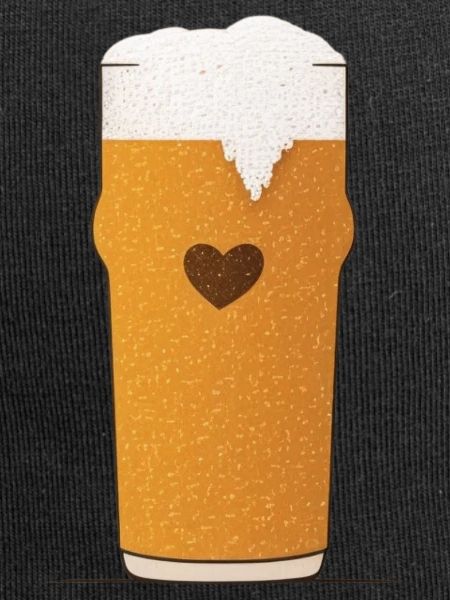 Bierliebe Bierglas Herz