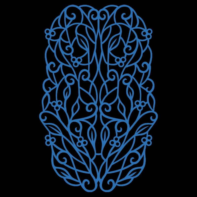 Élément décoratif élégant bleu