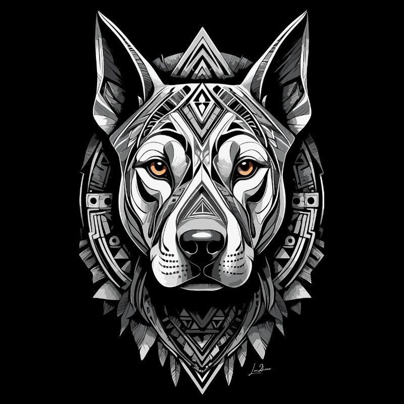 Black and white dog