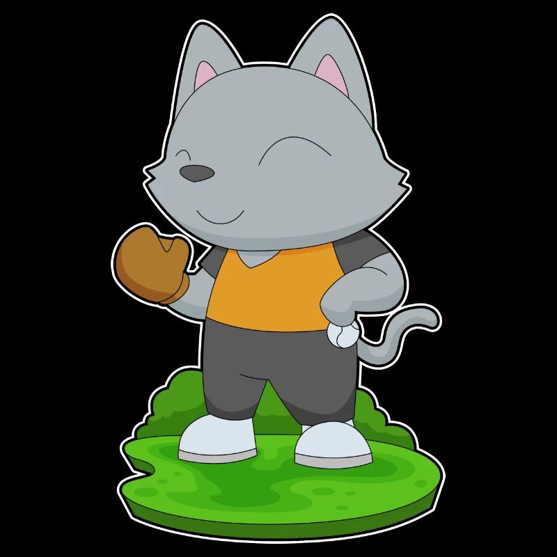 Cat Baseball Baseball Glove