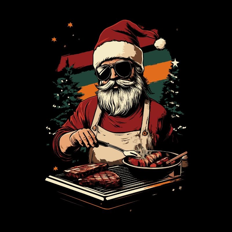 Cool Santa Claus BBQ BBQ