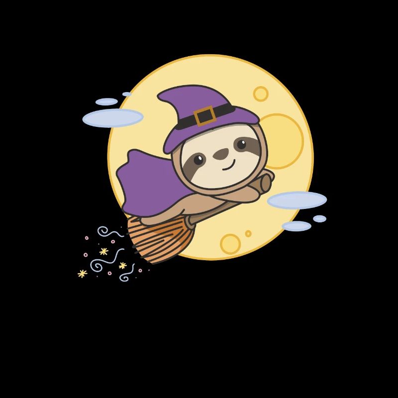 Faultier Halloween Hexe Kinder Hexen Kostüm