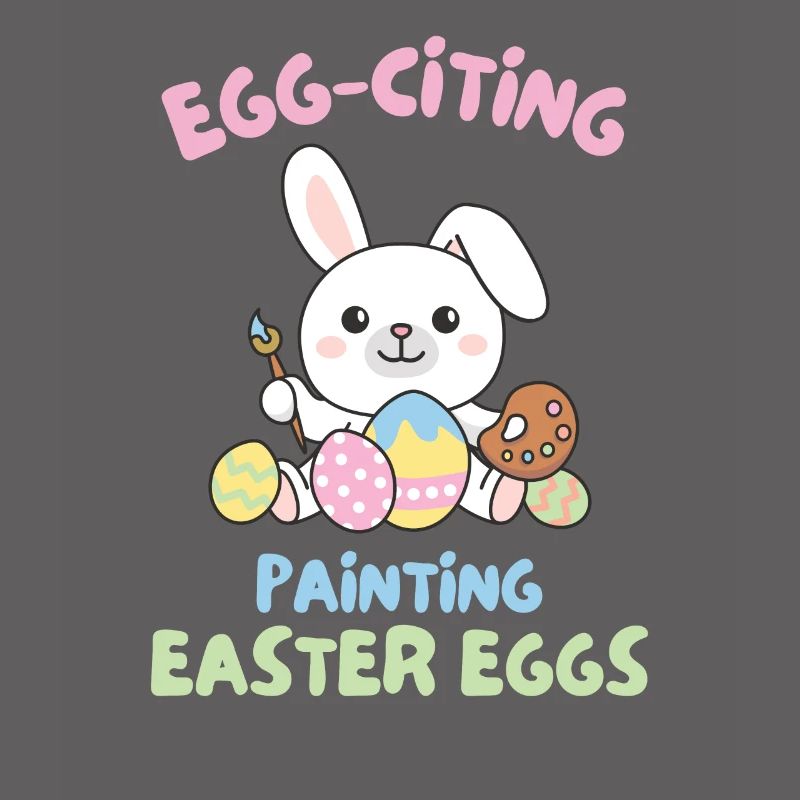 cute bunnies for Easter with Easter eggs bunny