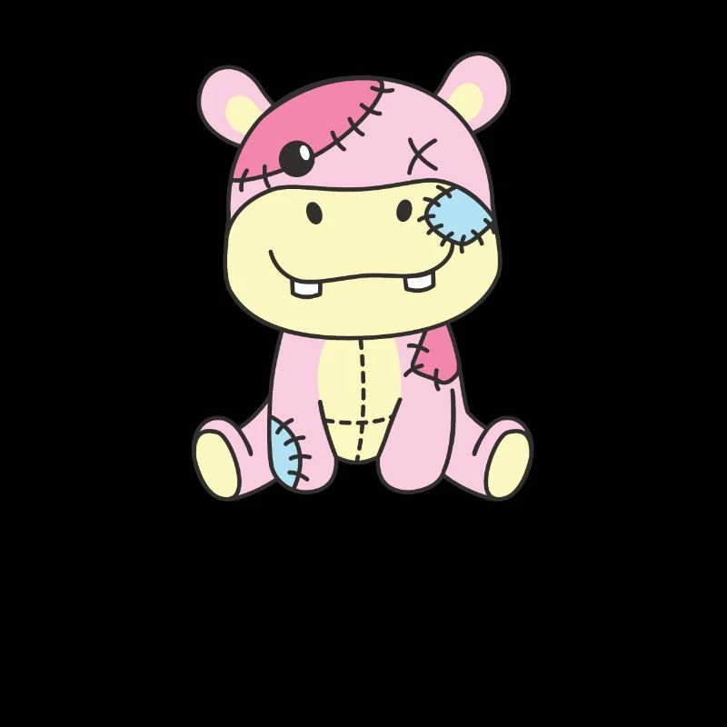 Kawaii Gothic Hippo Pastellfarben Gothic Goth