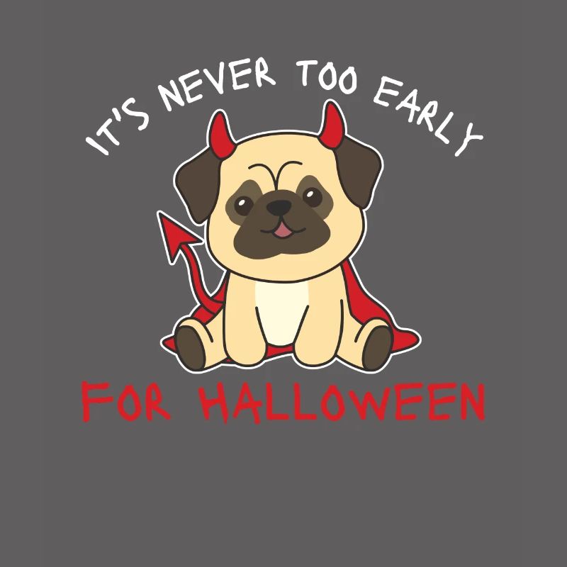 Pug it's never too early for Halloween devils