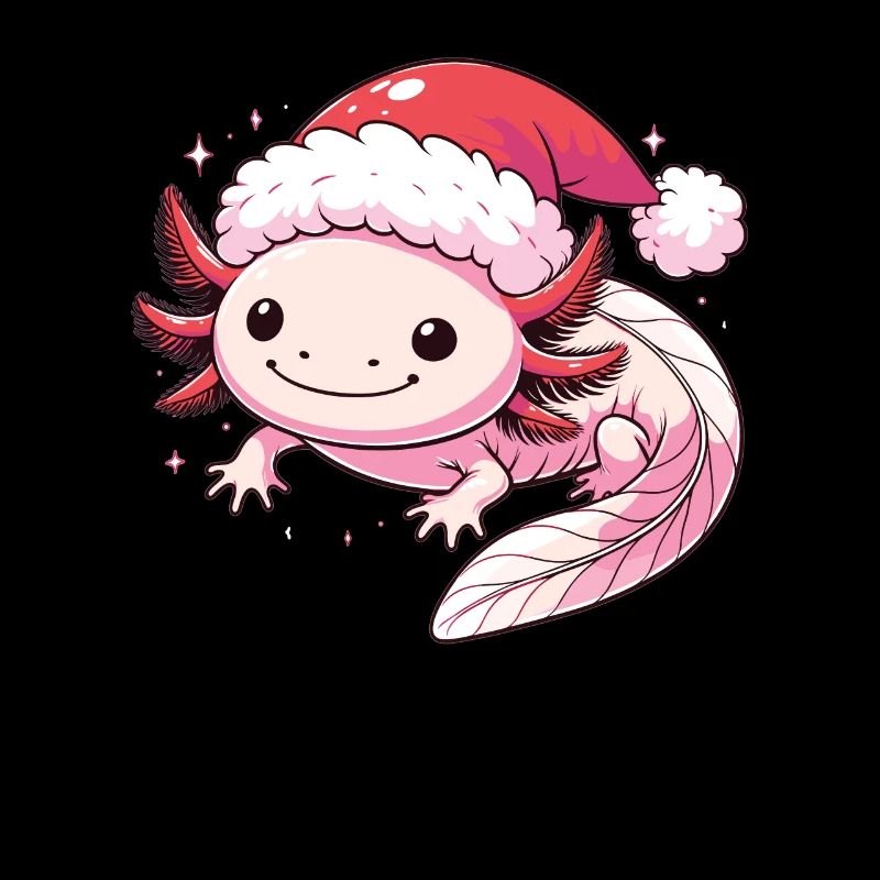 Axolotl Noël Axolotls mignons Joyeux Noël