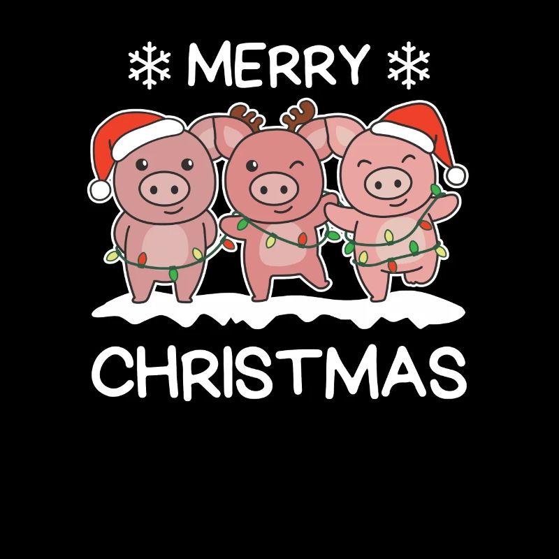 Joyeux cochon de Noël Cochons de la veille de Noël