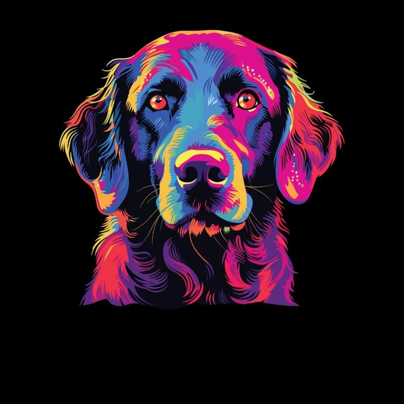 Aquarelle colorée bouclée enduit Retriever
