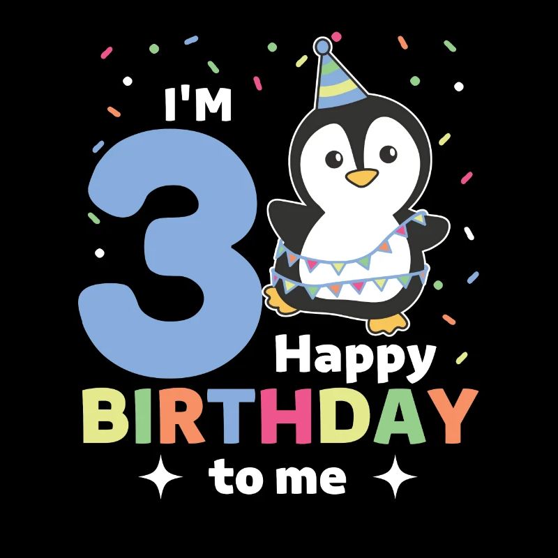 Penguin for 3rd birthday children three years old