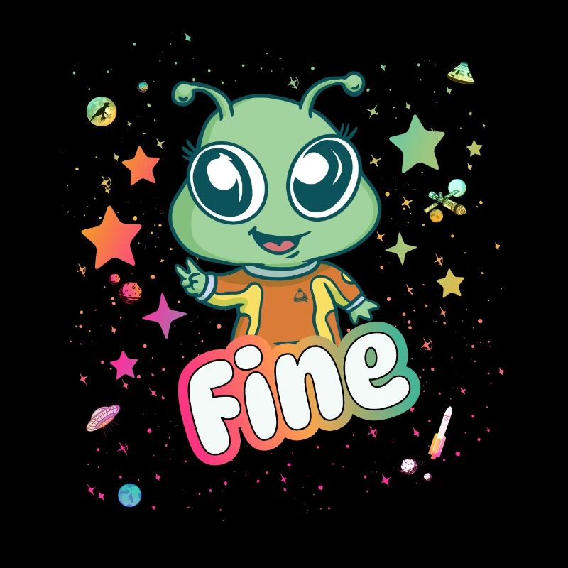 FINE - Beau nom de fille avec extraterrestre mignon